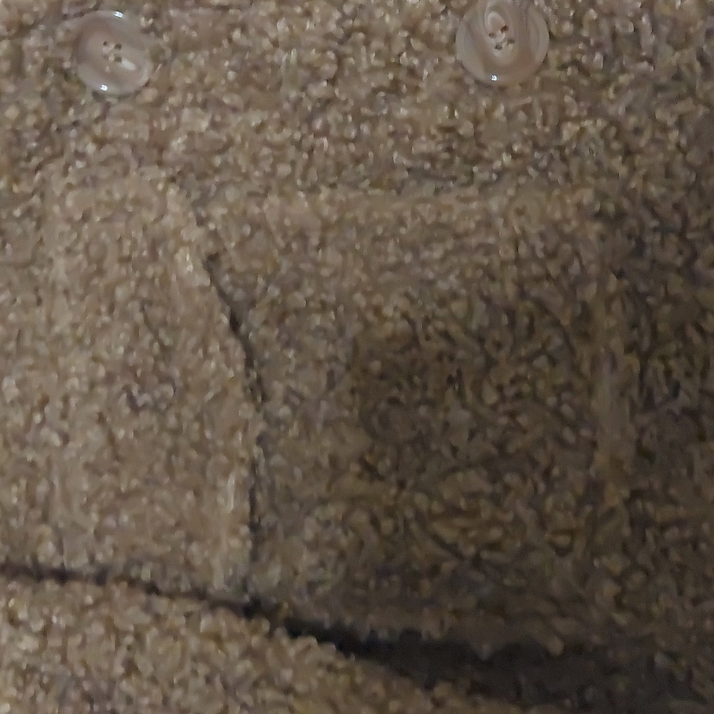 Garage Teddy Bear Jacket Brown Size S EUC - Picture 3 of 5